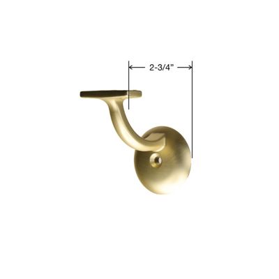 Image showing  2-3/4 in. Handrail Bracket Zinc Alloy Satin Gold