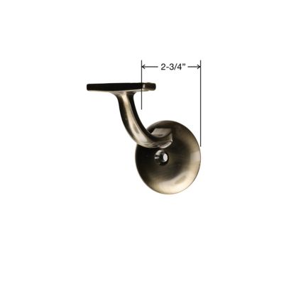 Image showing  2-3/4 in. Handrail Bracket Zinc Alloy Antique Brass