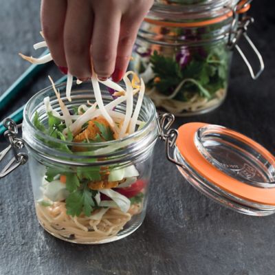 Image showing  Round Clip Top Jar 12 oz., Set of 6