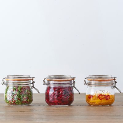 Image showing  Round Clip Top Jar 17 oz., Set of 6