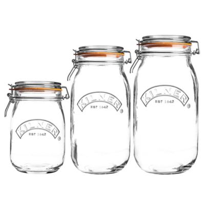 Kilner Round Clip Top Jars, Set of 3