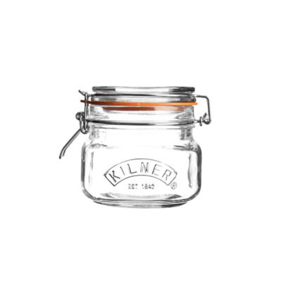 Image showing  Square Clip Top Jar 17 oz., Set of 6