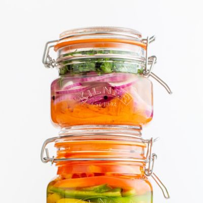 Image showing  Square Clip Top Jar 17 oz., Set of 6
