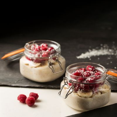 Image showing  Square Clip Top Jar 17 oz., Set of 6