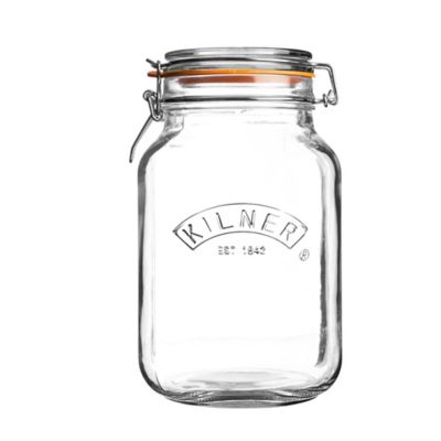 Image showing  Square Clip Top Jars, Set of 4