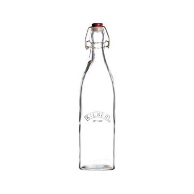 Image showing  Square Clip Top Bottles, Set of 6
