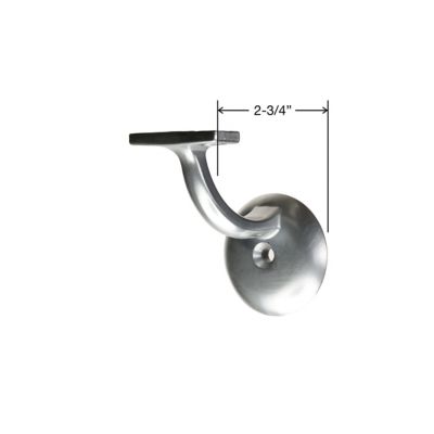 Image showing  2-3/4 in. Handrail Bracket Zinc Alloy Dull Chrome