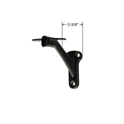 Image showing  2-3/8 in. Handrail Bracket Zinc Alloy Satin Black