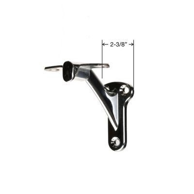 Image showing  2-3/8 in. Handrail Bracket Zinc Alloy Bright Chrome