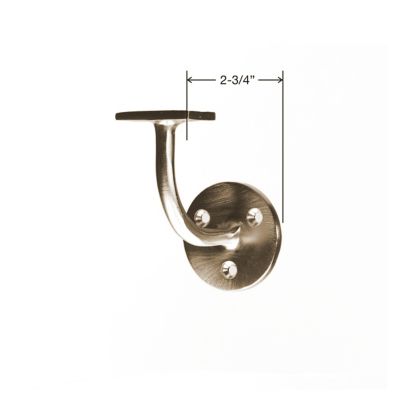 Image showing  2-3/4 in. Handrail Bracket Solid Brass Satin Nickel