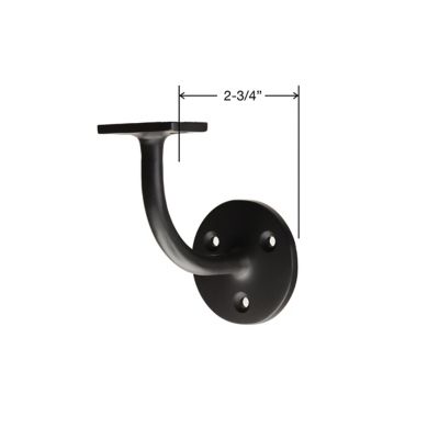 Image showing  2-3/4 in. Handrail Bracket Solid Brass Rubbed Bronze