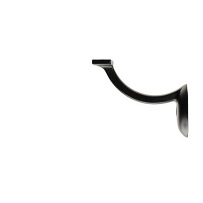 Image showing  3-1/8 in. Long Arm Handrail Bracket Zinc Alloy Satin Black