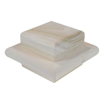 Image showing  Poplar A Style Flat Cap for 3 in. Square