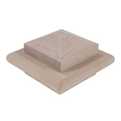Image showing  White Oak B Style Pyramid Cap for 3-1/2 in. Square