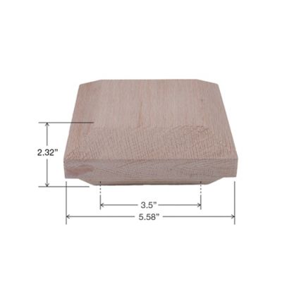 Image showing  White Oak C Style Beveled Cap for 3-1/2 in. Square