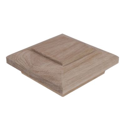 Image showing  White Oak D Style Deco Cap for 3-1/2 in. Square