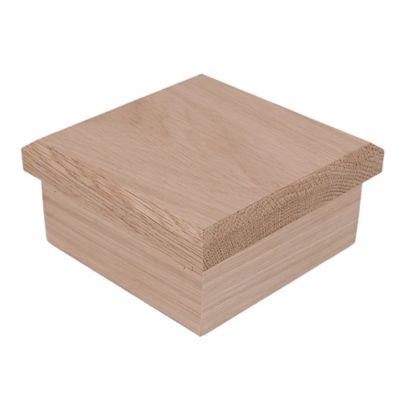 Image showing  White Oak E Style Modern Cap for 3 in. Square