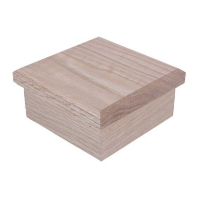 Image showing  White Oak E Style Modern Cap for 3-1/2 in. Square