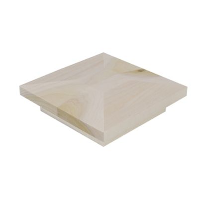 Image showing  Poplar Peaked Post Cap with Cove for 3-1/2 in. Square
