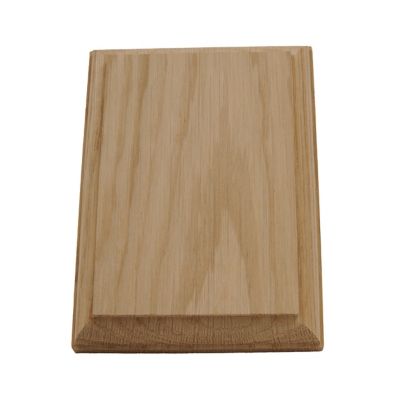 Image showing Red Oak Rectangular Rosette 4-1/4 X 6