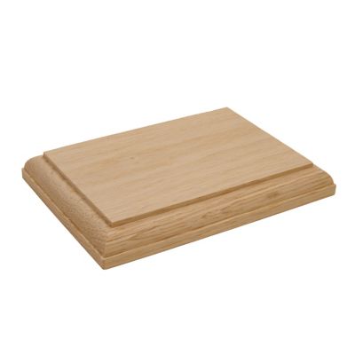 Image showing White Oak Rectangular Rosette 4-1/4 X 6
