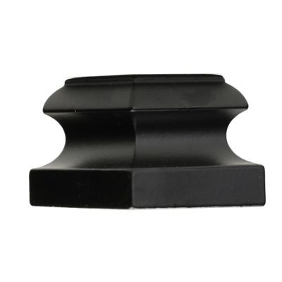 Image showing  12 mm Round Flat Shoe, Screw Satin Black Aluminum