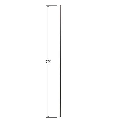 Image showing  72 in. Round Iron Baluster Plain Satin Black