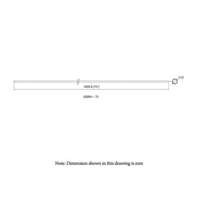 Image showing  72 in. Round Iron Baluster Plain Satin Black