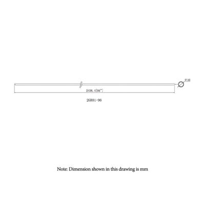 Image showing  96 in. Round Iron Baluster Plain Satin Black