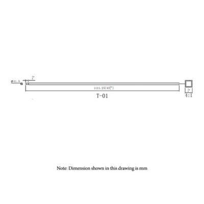 Image showing  12 mm. Round Iron Baluster Plain Satin Black