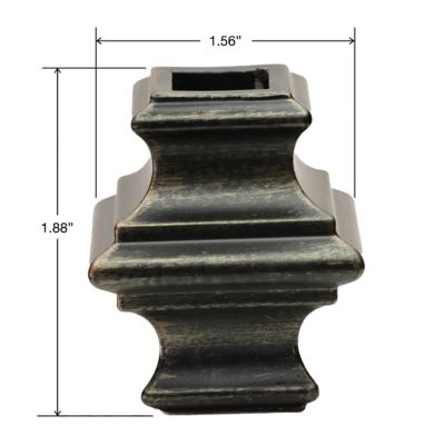 Image showing  1/2 in. Rubbed Bronze Aluminum Knuckle with set Screws