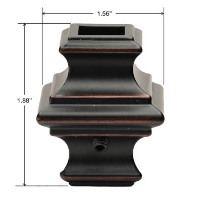 Image showing  1/2 in. Rubbed Copper Aluminum Knuckle with set Screws