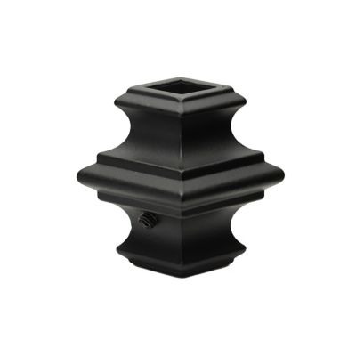 Image showing  1/2 in. Satin Black Aluminum Knuckle with set Screws