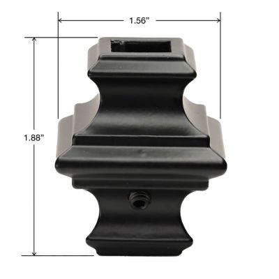 Image showing  1/2 in. Semi Gloss Black Aluminum Knuckle with set Screws