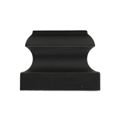 Ascension 1/2 in. Iron Baluster Flat Shoe No Screw, Satin Black Aluminum