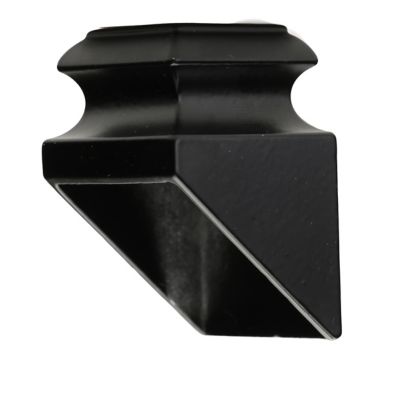 Ascension 1/2 in. Iron Baluster Slant Shoe No Screw, Satin Black Aluminum