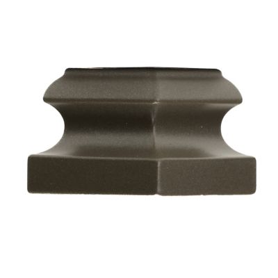 Ascension 1/2 in. Iron Baluster Flat Shoe with Screw, Pewter Aluminum