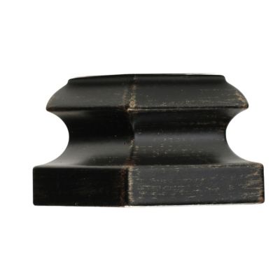 Ascension 1/2 in. Iron Baluster Flat Shoe with Screw, Rubbed Bronze for Hammered Aluminum