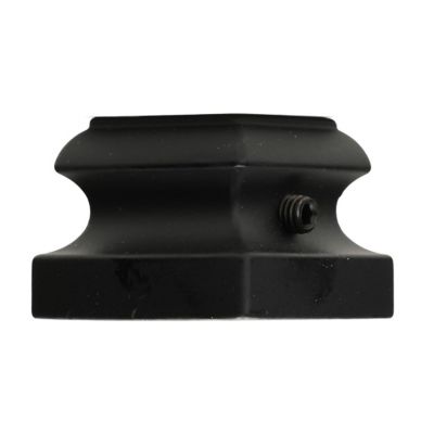 Ascension 1/2 in. Iron Baluster Flat Shoe with Screw, Satin Black for Hammered Aluminum