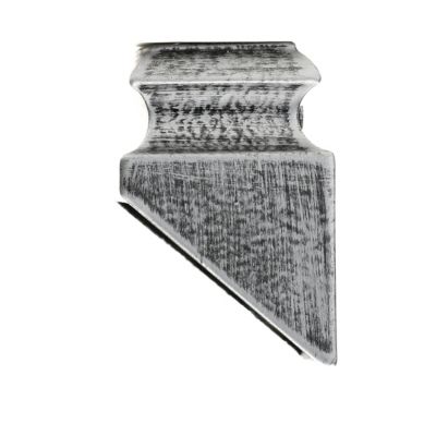 Ascension 1/2 in. Iron Baluster Slant Shoe with Screw, Antique Nickel Aluminum