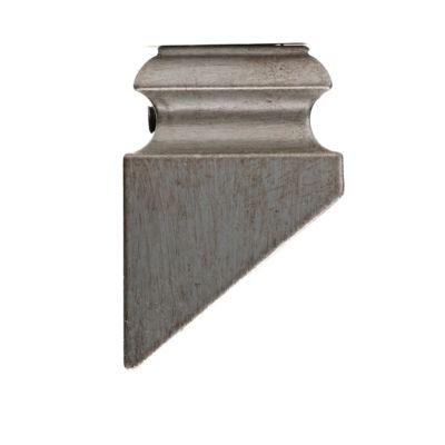Ascension 1/2 in. Iron Baluster Slant Shoe with Screw, Nickel Aluminum