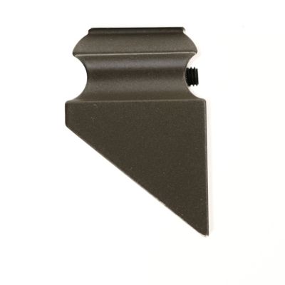 Ascension 1/2 in. Iron Baluster Slant Shoe with Screw, Pewter Aluminum