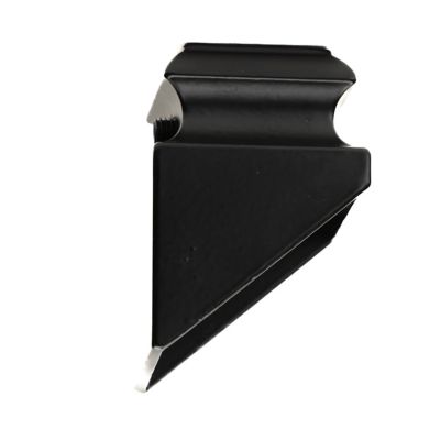 Ascension 1/2 in. Iron Baluster Slant Shoe with Screw Semi Gloss Black Aluminum