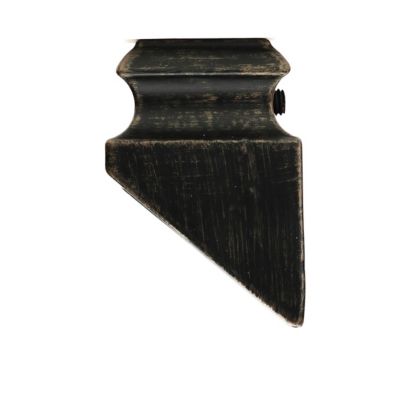 Ascension 1/2 in. Iron Baluster Slant Shoe with Screw, Rubbed Bronze for Hammered Aluminum
