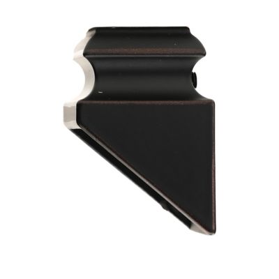 Ascension 1/2 in. Iron Baluster Slant Shoe with Screw, Rubbed Copper for Hammered Aluminum