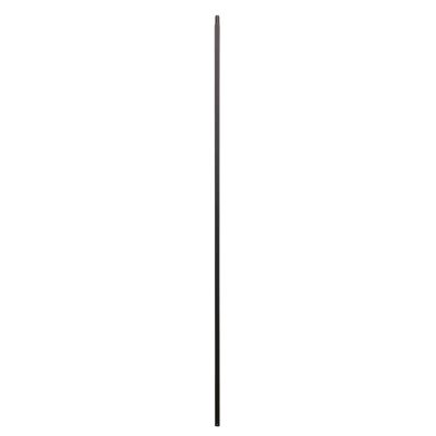 Ascension 1/2 in. Iron Baluster Plain with Pin, Satin Black