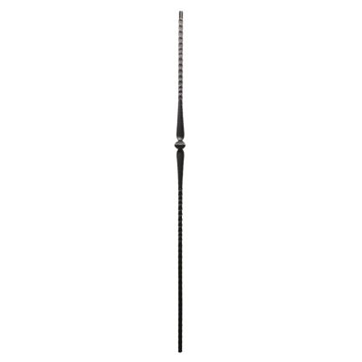 Ascension 1/2 in. Iron Baluster Single Knuckle with Spoons Hammered Face, Rubbed Bronze