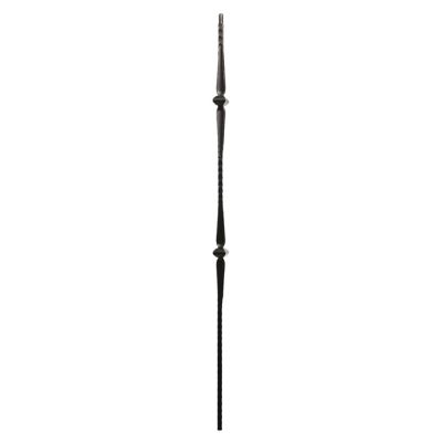 Ascension 1/2 in. Iron Baluster Double Knuckle with Spoons Hammered Face Rubbed Bronze