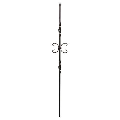 Ascension 1/2 in. Iron Baluster Ribbons, Single Butterfly, Rubbed Copper