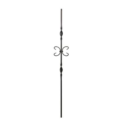 Ascension 1/2 in. Iron Baluster Ribbons, Single Butterfly, Satin Black